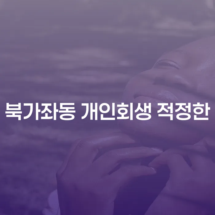 북가좌동 개인회생 적정한