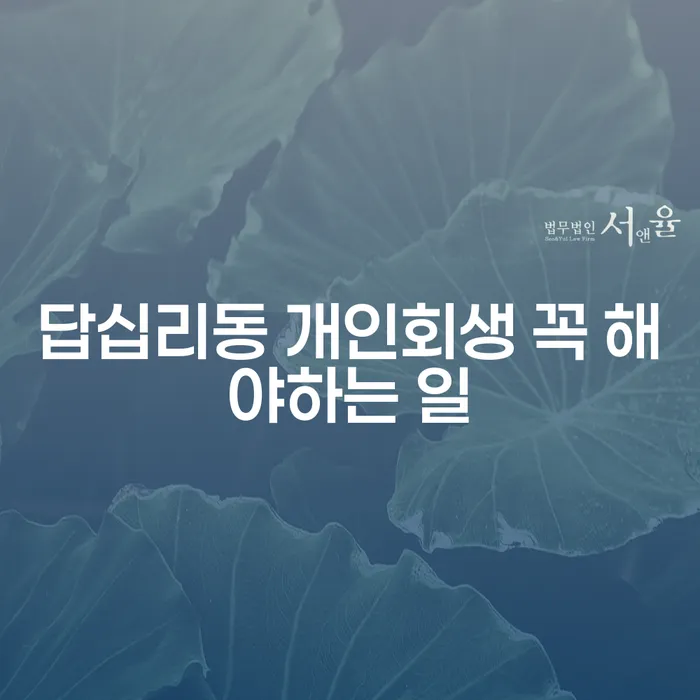 답십리동 개인회생 꼭 해야하는 일