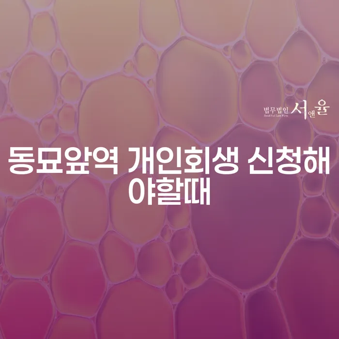 동묘앞역 개인회생 신청해야할때