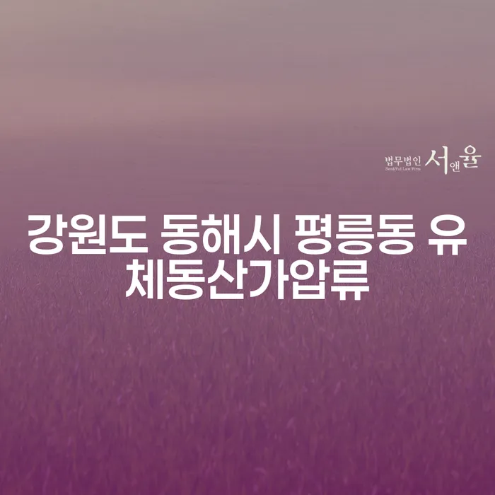 강원도 동해시 평릉동에서 유체동산가압류에 대비하는 방법은?